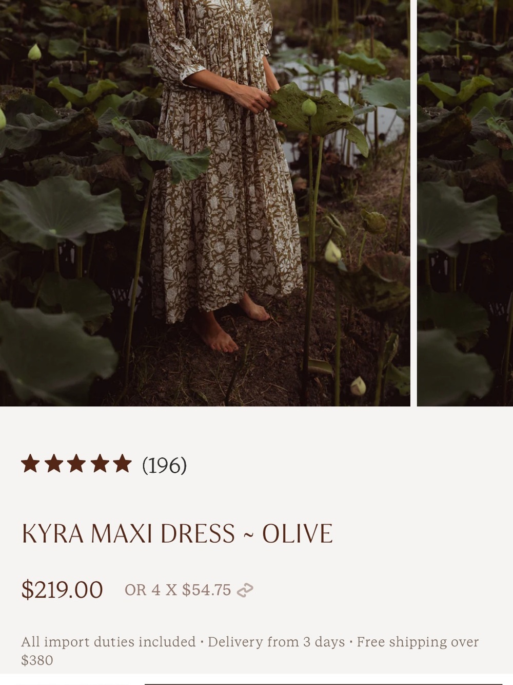Daughters of India Kyra Dress in Brown XL - Picture 8 of 8